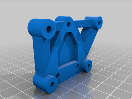 arrma voltage rear suspension hanger polymertoad 3d print model - Mito3D