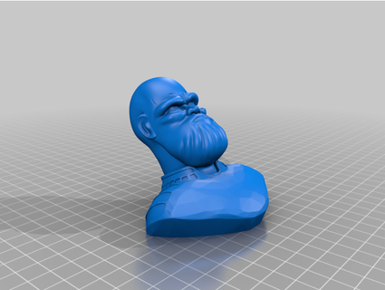 thanos stylized bust body-3d 3d print model - Mito3D