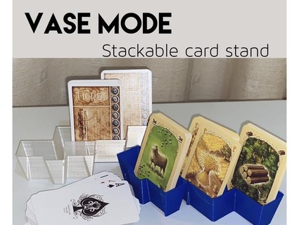 card stand - triple deck display vase mode fast printing fresnelthz 3d print model - Mito3D