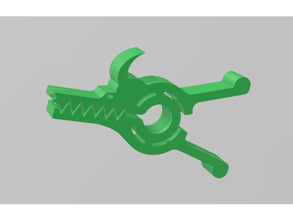 alligatore loki clip cacatua 3d print model - Mito3D
