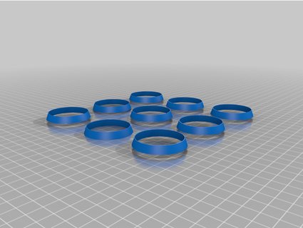 nine 1-1 2 drain pipe slip joint washers neoresin 3d print model - Mito3D