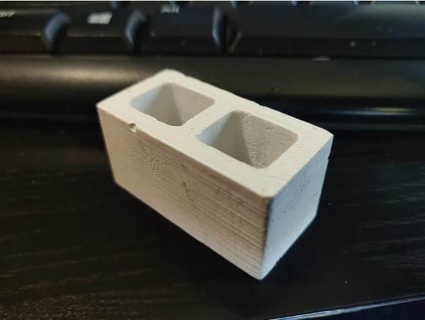 1 10 scale miniature cinderblock mold jq910 3d print model - Mito3D