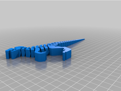 flexi velociraptor llavero miferg 3d print model - Mito3D