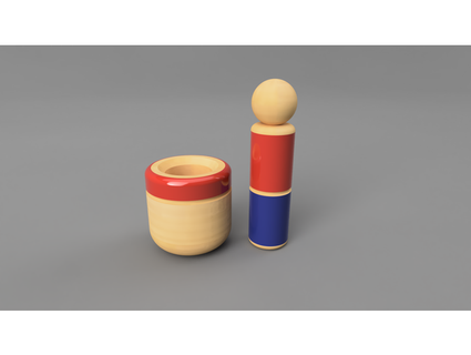 montessori people cup tatkons 3d print model - Mito3D