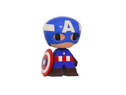 captain america anime character fdm jangy 3d print model - Mito3D