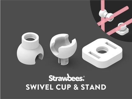 Erdbeeren schwenken Tasse Stand Strawbeeshq 3d print model - Mito3D