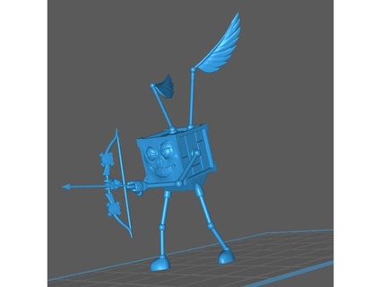 modron - quadrone geometric warrior np-dev 3d print model - Mito3D