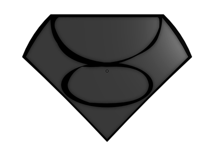 Smallville casa el inspirado Super homen peito emblema fino 3d print model - Mito3D