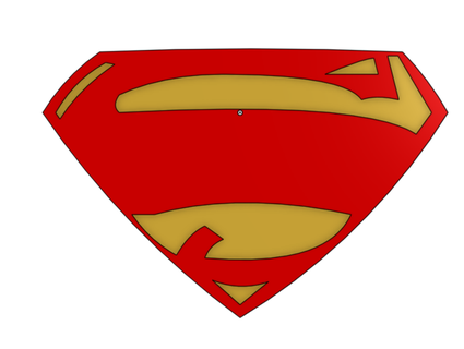 Superman batman sombre Chevalier Retour inspiré poitrine emblème 39 3d print model - Mito3D
