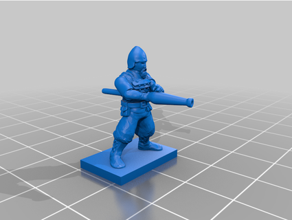 late middle ages - generic missile troops guy montag 3d print model - Mito3D
