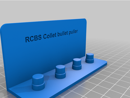 rcbs collet bullet puller pegboard holder macheadsk 3d print model - Mito3D