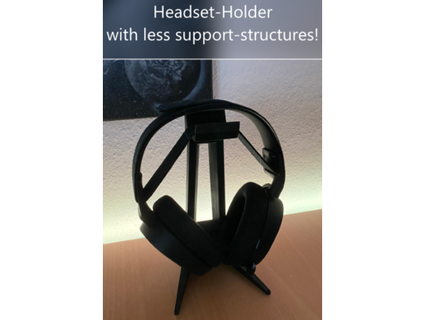 futuristic headphone headset holder - less support aropix 3d print model - Mito3D