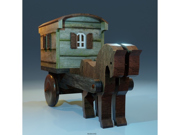 scrigno cavallo carrozza alexstormnd 3D print model - Mito3D