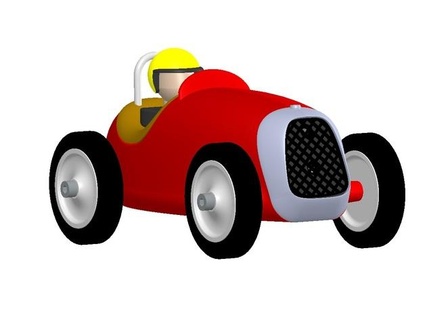 vermelho corrida carro brinquedo kinou60 3d print model - Mito3D