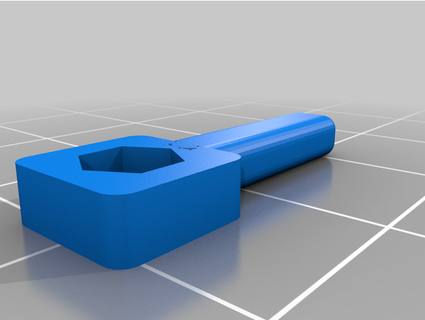 5mm hex nut wrench glitchstitcher 3d print model - Mito3D