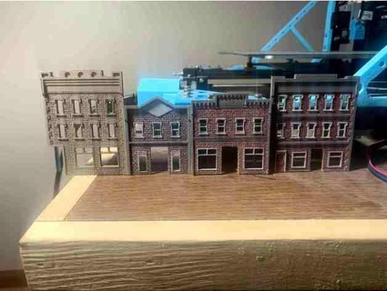 n scale building fronts low profile background syncmanatl 3d print model - Mito3D