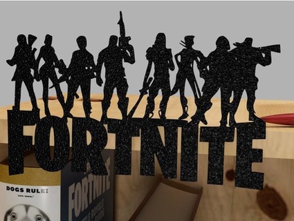 fortnite bataille Royal silhouette 3d print model - Mito3D
