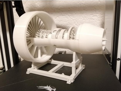 jet engine stand - structural design working flo99k 3d print model - Mito3D