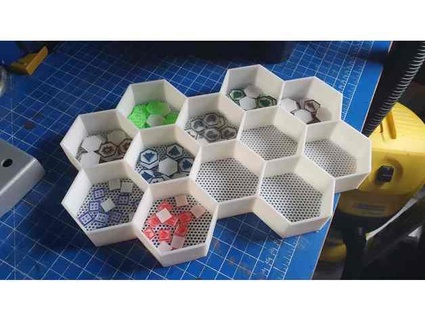 Hexagon Box 12 Fächer Bewegung 3d print model - Mito3D