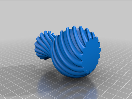 twisted vase 180 twist johnkh 3d print model - Mito3D