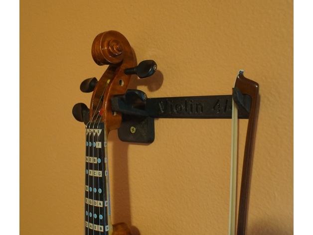 violino cabide parede monte 4 tonycstech 3D print model - Mito3D