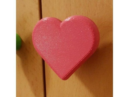 cuore pomello porta guardaroba labbra 3d print model - Mito3D
