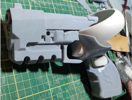 vindicator quest 2 vr pistol alternative muzzle jemmej 3d print model - Mito3D