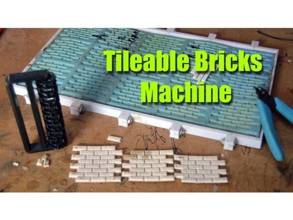 extendable 12th scale tileable brick molding system pixelvalve 3d print model - Mito3D