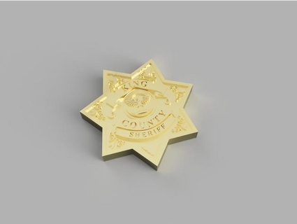 king county sheriff badge - walking dead great doom 3d print model - Mito3D