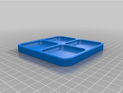 4 espacio bandeja imán sábana pompones pulgares 3d print model - Mito3D