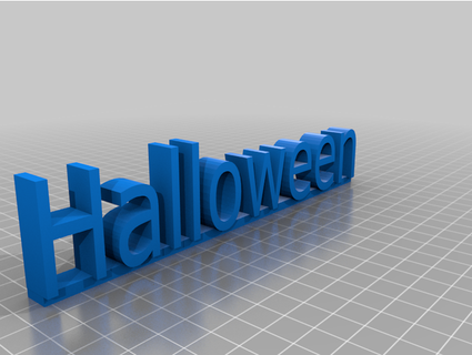 Halloween rbis schriftzug Dirksbastelbude 3d print model - Mito3D