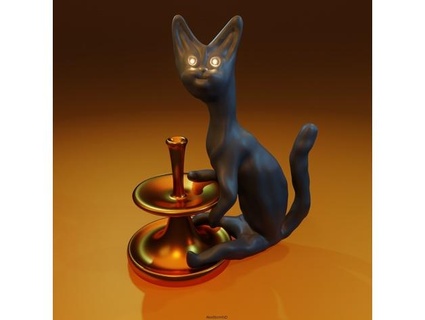 kitten fountain alexstormnd 3d print model - Mito3D