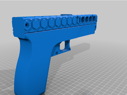 hexglock gelblaster lordgingerpigeon 3d print model - Mito3D