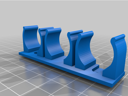 Aqueon Led başlık 3 ampul Kulp destek kurabiye 3d print model - Mito3D