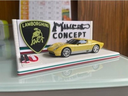 Kyosho Lamborghini miura conceito exibição base gigapenguin3dprinting 3d print model - Mito3D