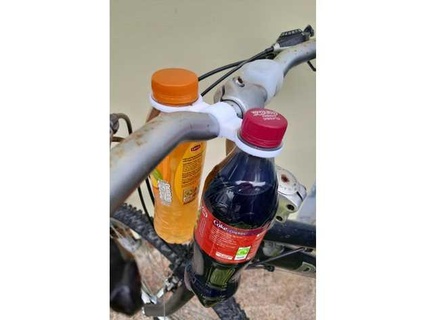 bicycle 2 bottle holder handlebars mervyn3d 3d print model - Mito3D