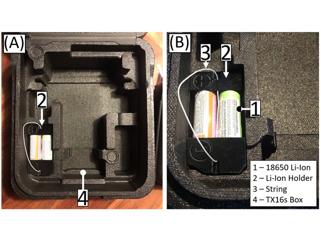 tx16s Astuccio guaina li ion titolare supporto jankoheler 3D print model - Mito3D