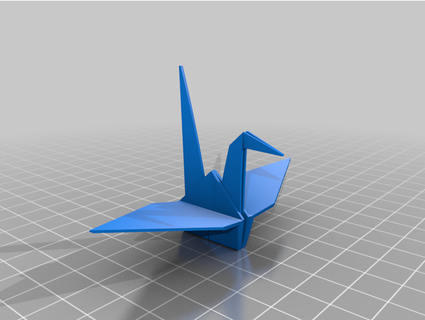 origami crane traditional style monkeyeater69 3d print model - Mito3D