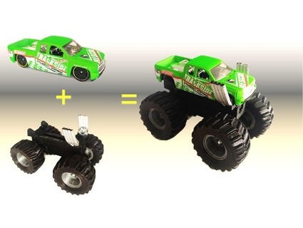 caldo ruote mostro camion Inserisci trupprec 3d print model - Mito3D