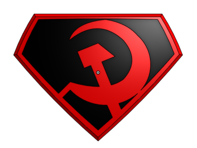 superman red son inspired chest emblem itsslimer 3D print model - Mito3D