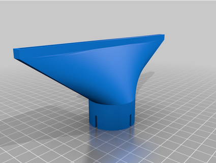 15cm geniş ağızlık ekstrüder aksiyon hava fanı sohbetçi 3d print model - Mito3D