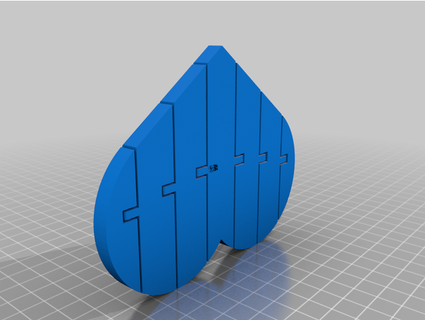 flexible heart faqbe 3d print model - Mito3D