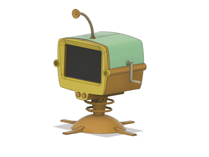 machine rapberry pi powered tv futurama retrait 39 tête 3d print model - Mito3D