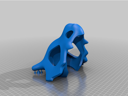 cubone pokemon cráneo borroso 3d print model - Mito3D