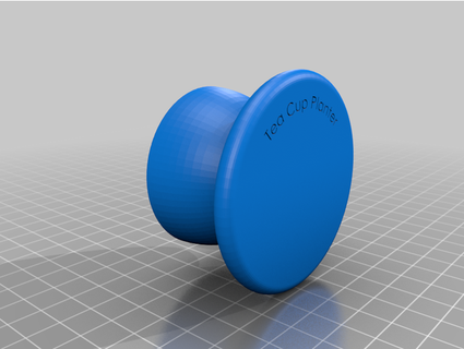 tea cup planter blue ark 3d print model - Mito3D