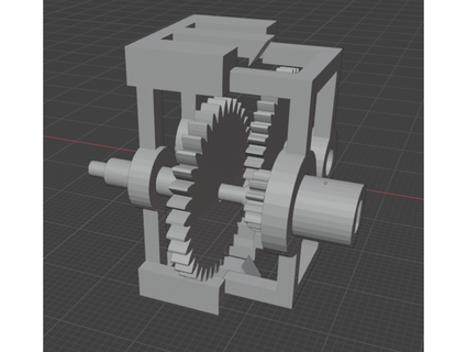 clock gear box 28byj-48 stepper motor cjneufeld 3d print model - Mito3D