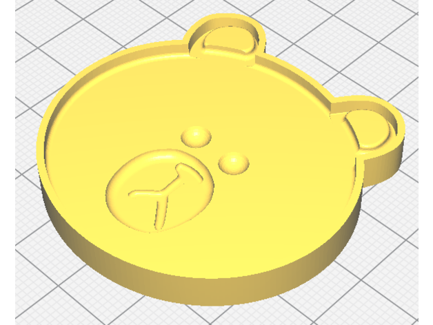 line friends brown bear cookie cutter mcmoisens 3D print model - Mito3D