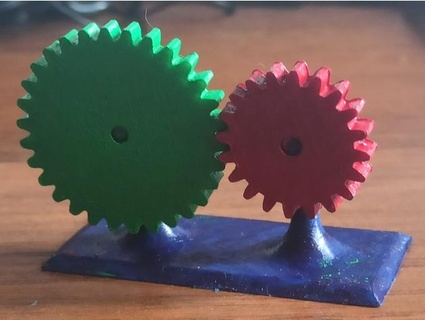 two gear stand powerorc 3d print model - Mito3D