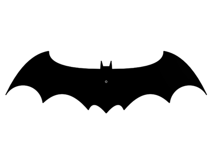 batman Arkham asilo inspirado cofre emblema delgado 3d print model - Mito3D