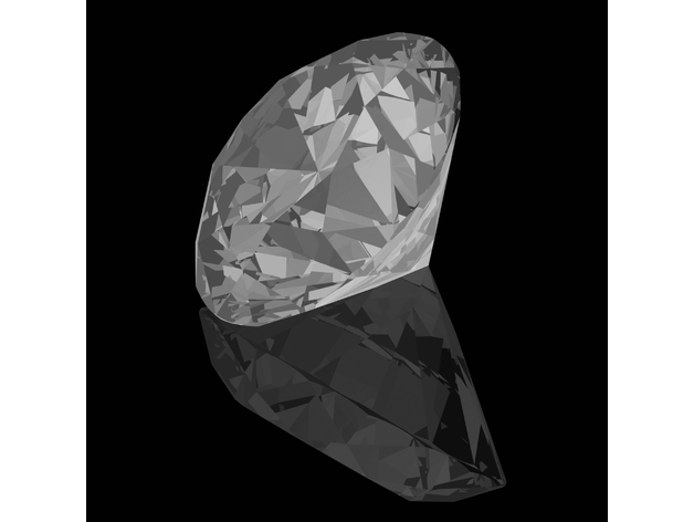 brillant Schnitt Diamant Ideal Proportionen Kerl Kunst 3D print model - Mito3D
